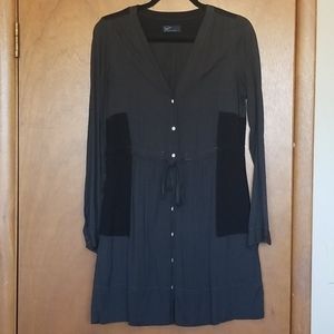 Black and dark grey dress